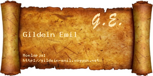 Gildein Emil névjegykártya